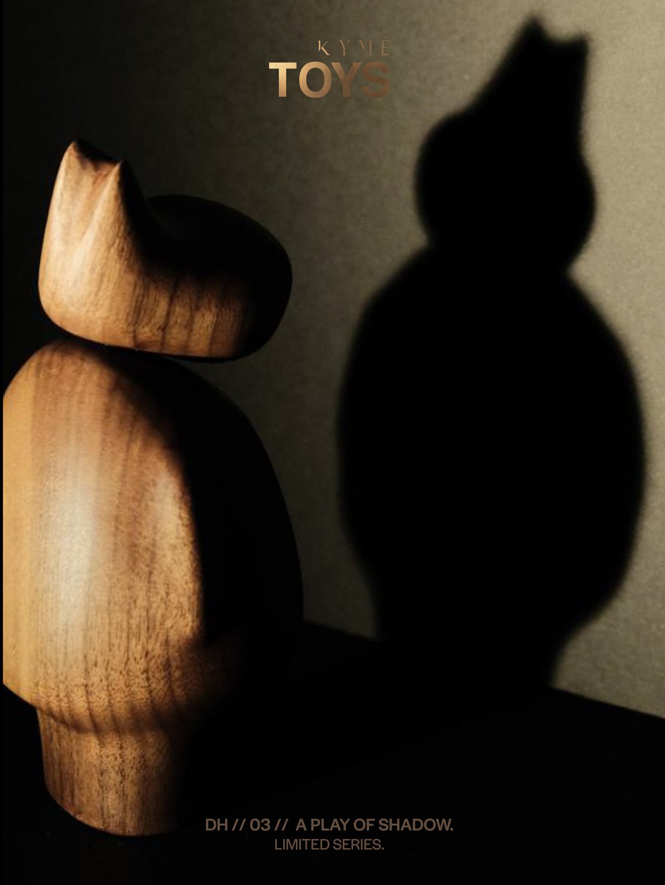 Flitch & Grain × Kyme Toys — a wood D’HiPPO beside its shadow
